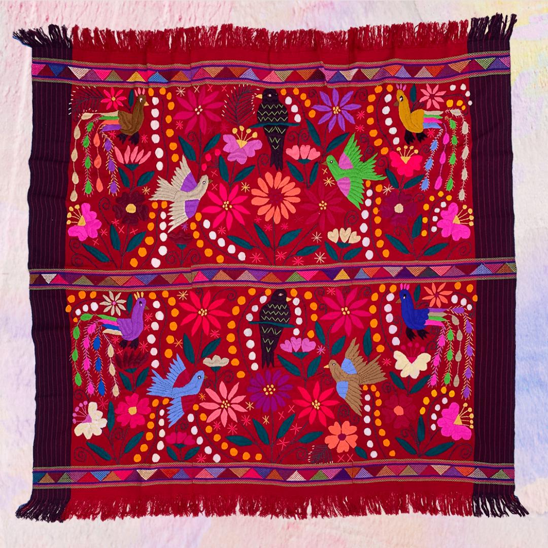 Mexican embroidered tapestry hot sale