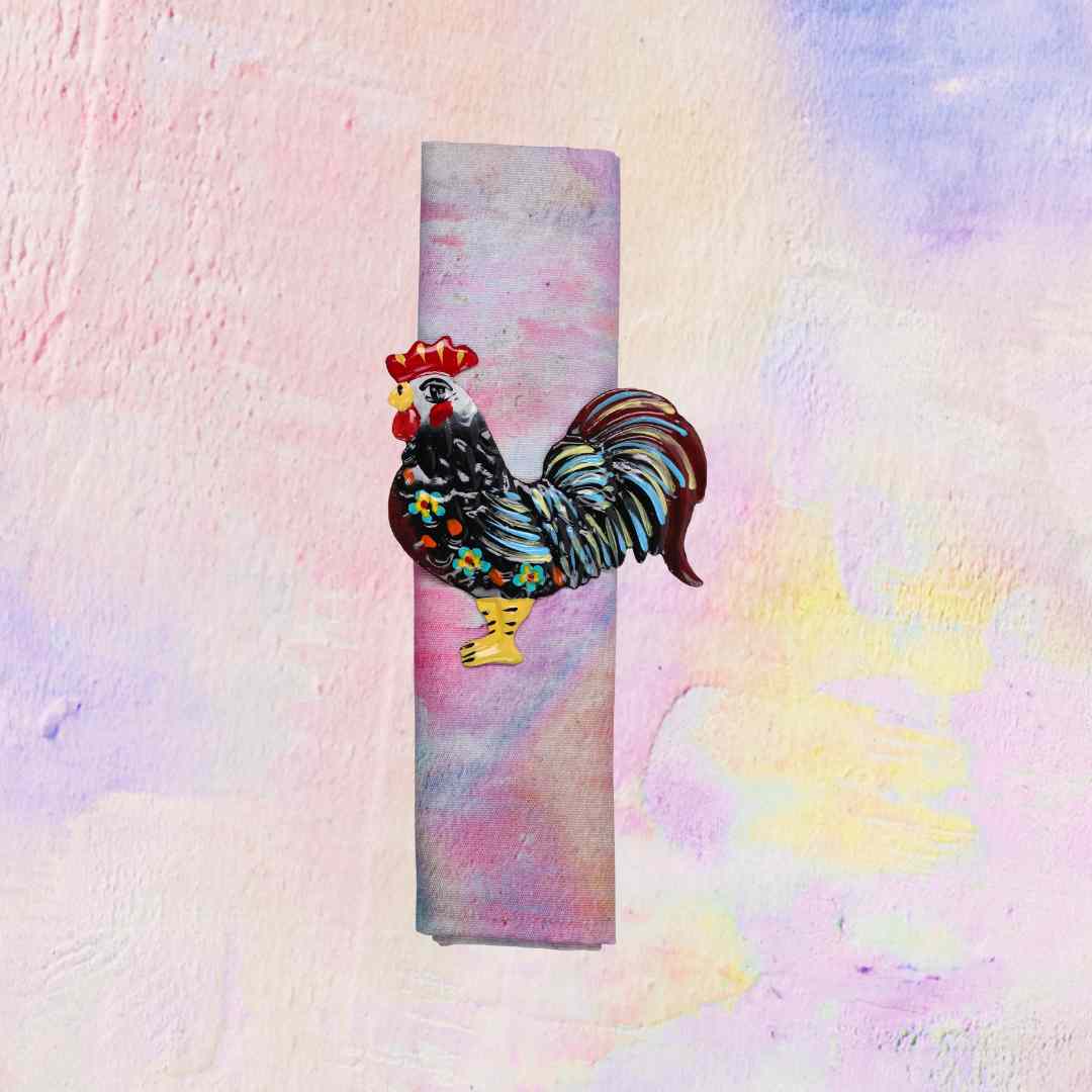 Rooster napkin ring