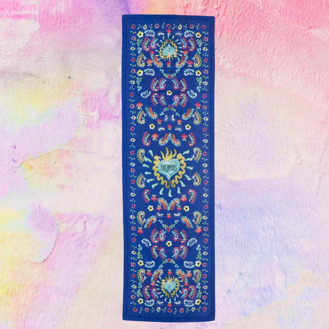 Table Runner Blooming Happiness Blue